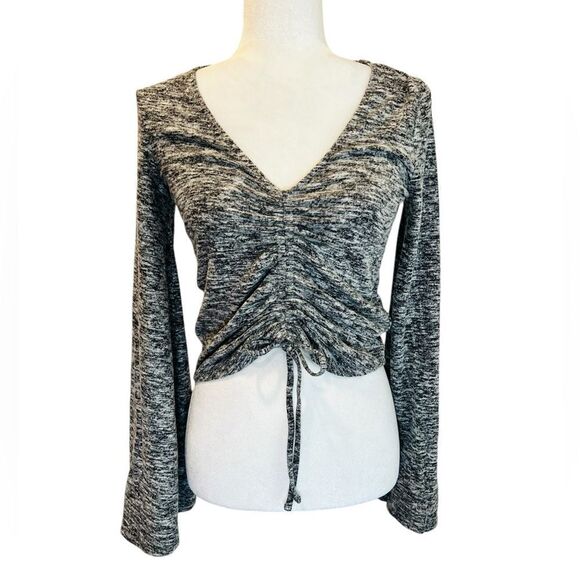 EXPRESS Ruched Front Bell Sleeves Women’s Top Size Small - Picture 1 of 8